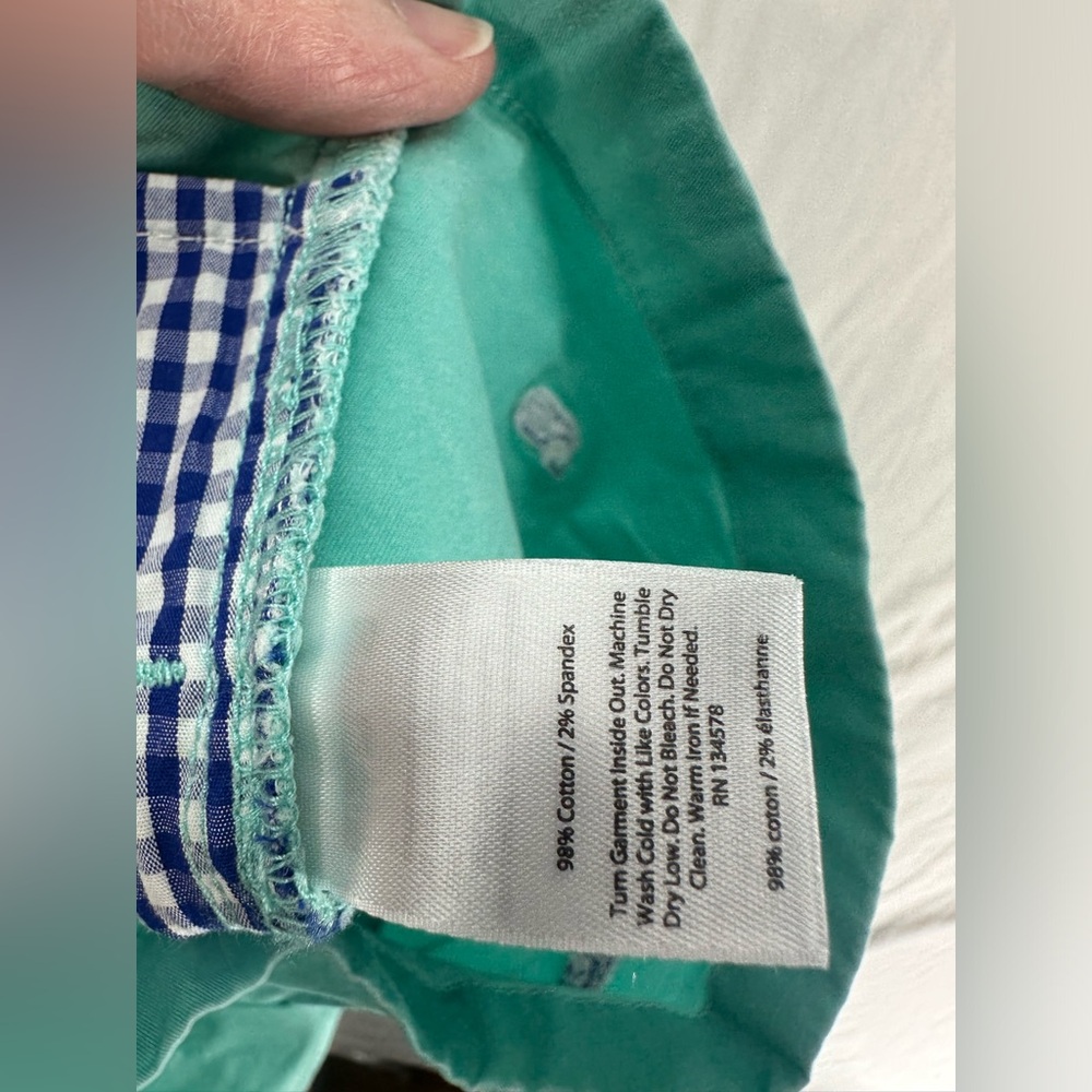 VINEYARD VINES Womens Size 00 Shorts Embroidered Logo Whales Mint Green - Picture 7 of 8